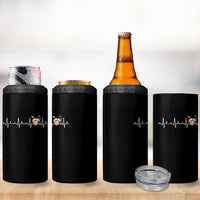 Drums Heartbeat 4 in 1 Can Cooler Tumbler Drummer Percussionist Silhouette - Wonder Print Shop