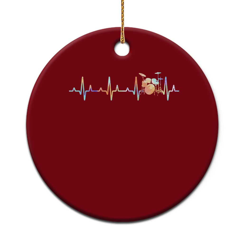 Drums Heartbeat Ceramic Ornament Drummer Percussionist Silhouette - Wonder Print Shop