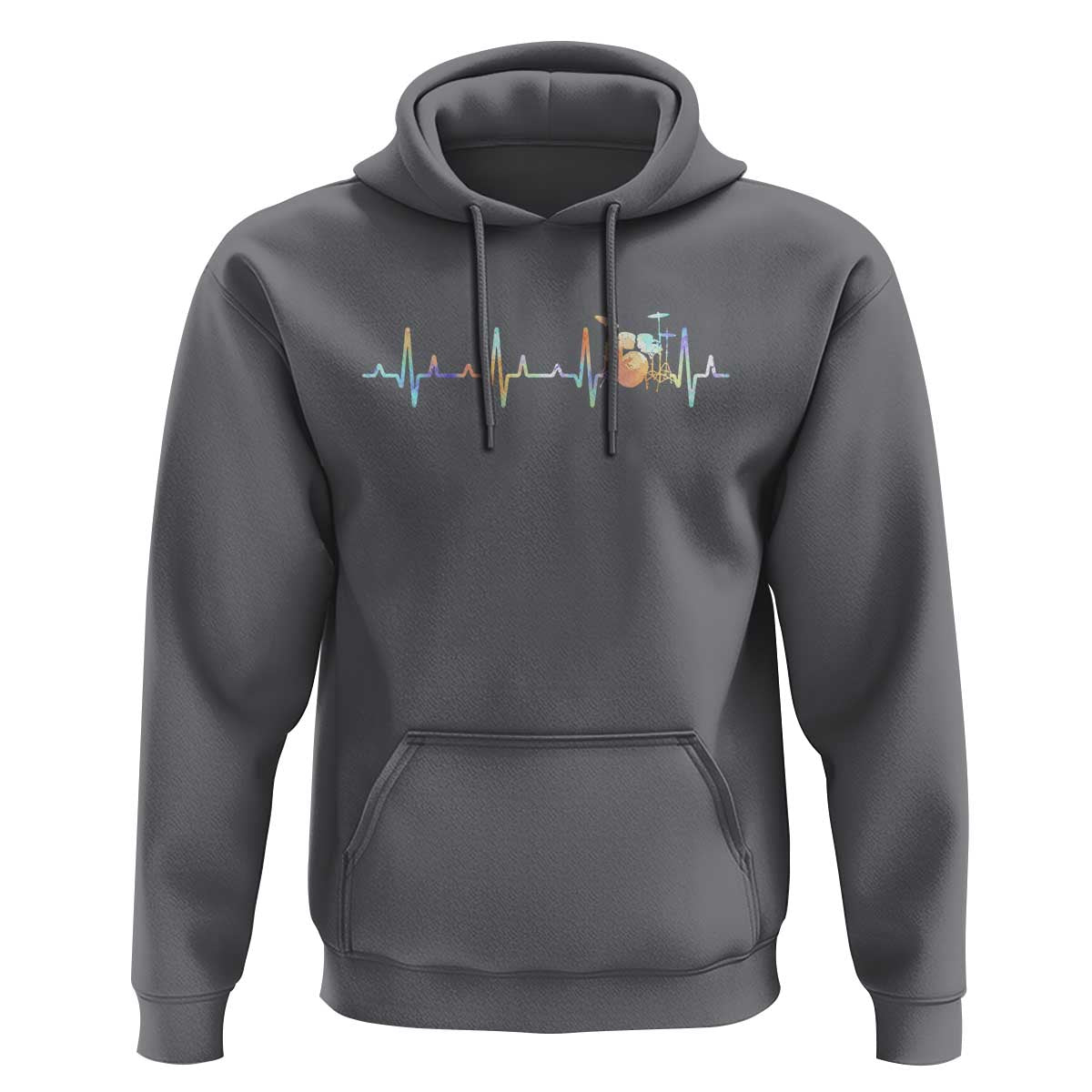 Drums Heartbeat Hoodie Drummer Percussionist Silhouette - Wonder Print Shop