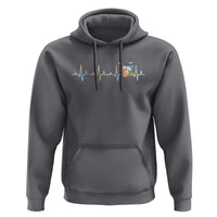 Drums Heartbeat Hoodie Drummer Percussionist Silhouette - Wonder Print Shop