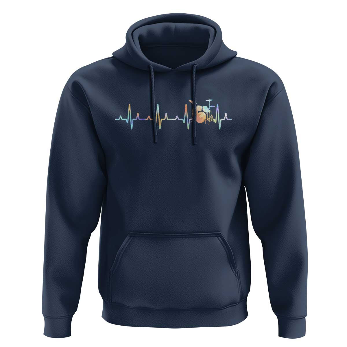 Drums Heartbeat Hoodie Drummer Percussionist Silhouette - Wonder Print Shop