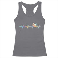 Drums Heartbeat Racerback Tank Top Drummer Percussionist Silhouette - Wonder Print Shop