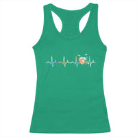 Drums Heartbeat Racerback Tank Top Drummer Percussionist Silhouette - Wonder Print Shop