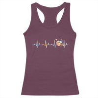 Drums Heartbeat Racerback Tank Top Drummer Percussionist Silhouette - Wonder Print Shop