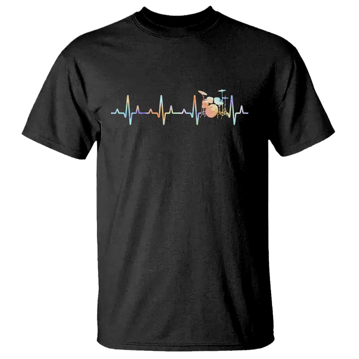 Drums Heartbeat T Shirt Drummer Percussionist Silhouette - Wonder Print Shop