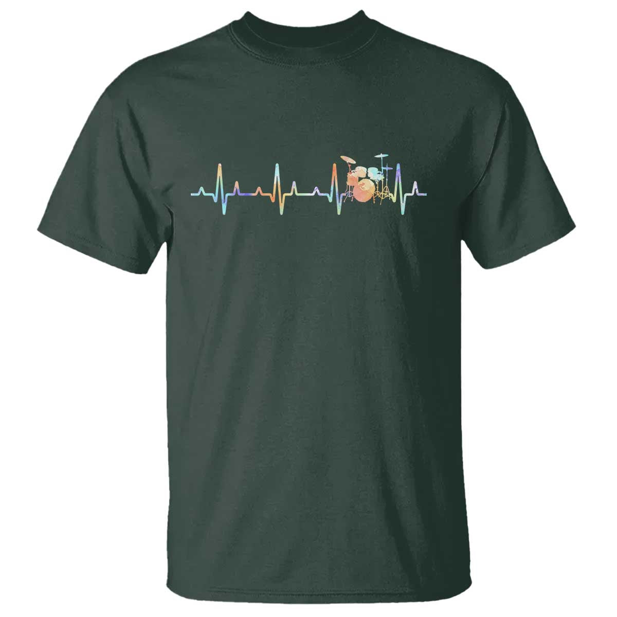 Drums Heartbeat T Shirt Drummer Percussionist Silhouette - Wonder Print Shop