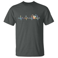 Drums Heartbeat T Shirt Drummer Percussionist Silhouette - Wonder Print Shop