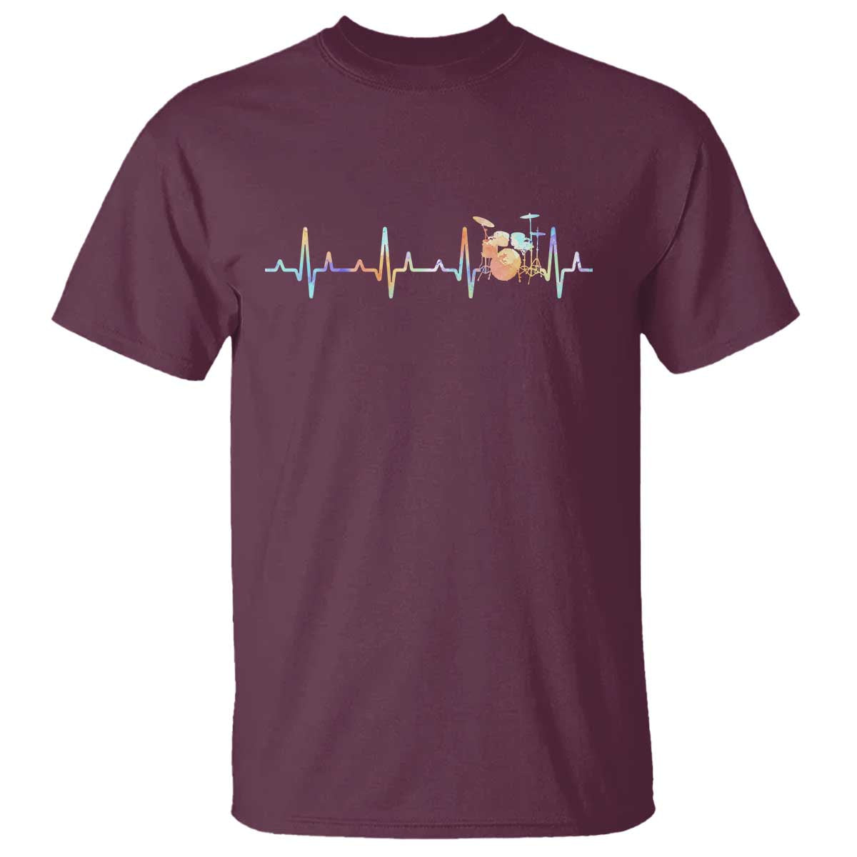 Drums Heartbeat T Shirt Drummer Percussionist Silhouette - Wonder Print Shop