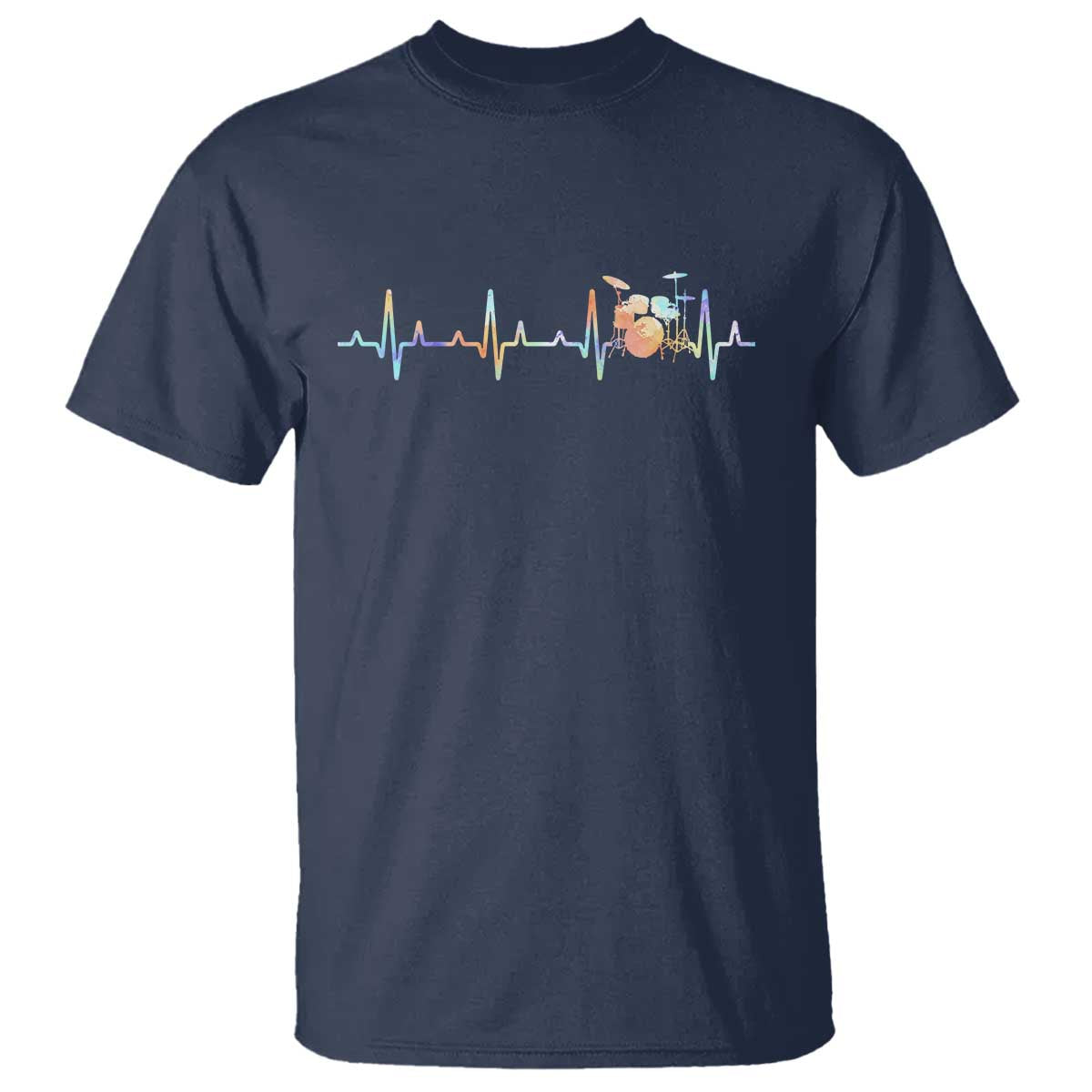 Drums Heartbeat T Shirt Drummer Percussionist Silhouette - Wonder Print Shop