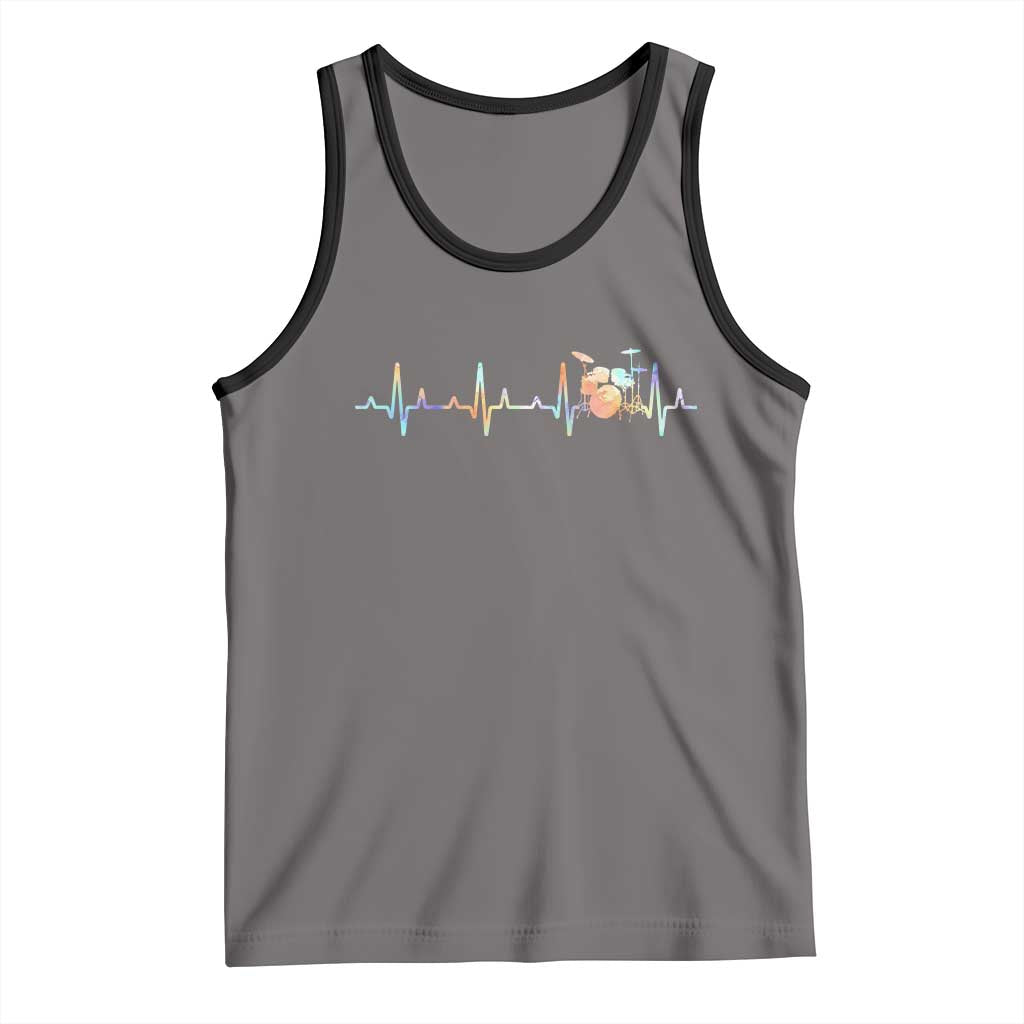 Drums Heartbeat Tank Top Drummer Percussionist Silhouette - Wonder Print Shop