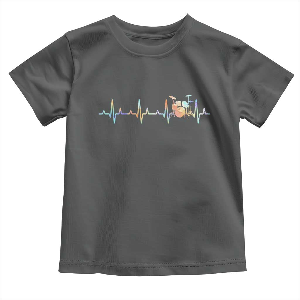 Drums Heartbeat Toddler T Shirt Drummer Percussionist Silhouette - Wonder Print Shop