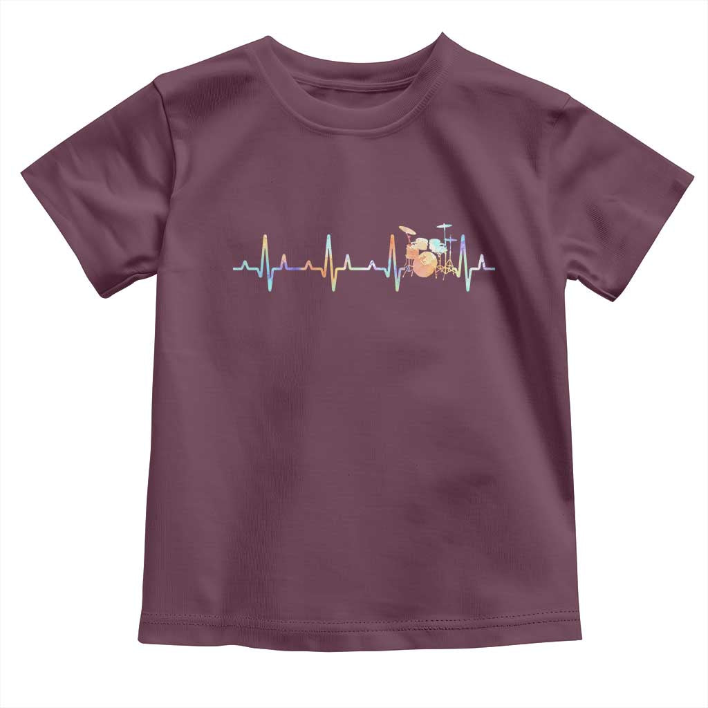 Drums Heartbeat Toddler T Shirt Drummer Percussionist Silhouette - Wonder Print Shop