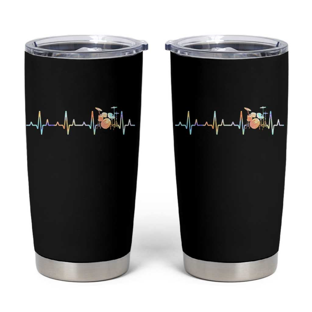 Drums Heartbeat Tumbler Cup Drummer Percussionist Silhouette - Wonder Print Shop