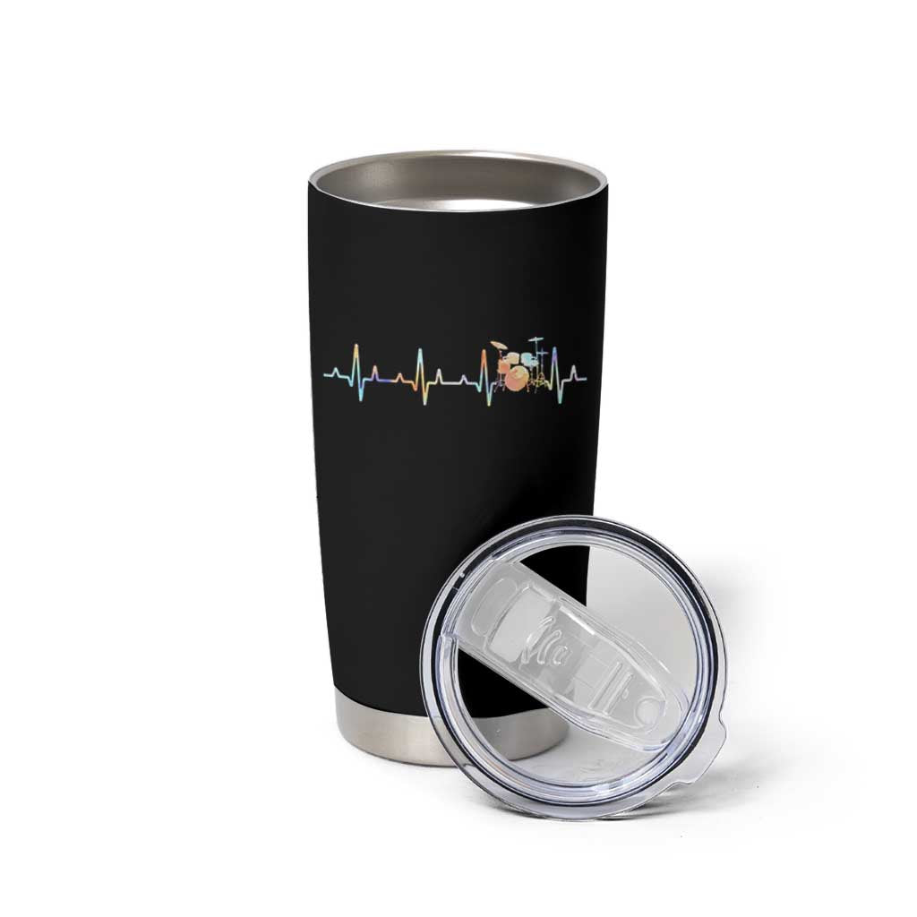 Drums Heartbeat Tumbler Cup Drummer Percussionist Silhouette - Wonder Print Shop