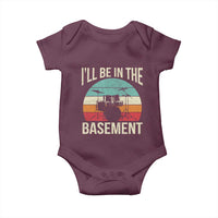 Funny Drummer Baby Onesie Drum Set Drumming Lovers I'll Be In The Basement - Wonder Print Shop