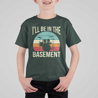 Funny Drummer T Shirt For Kid Drum Set Drumming Lovers I'll Be In The Basement - Wonder Print Shop
