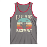 Funny Drummer Tank Top Drum Set Drumming Lovers I'll Be In The Basement - Wonder Print Shop