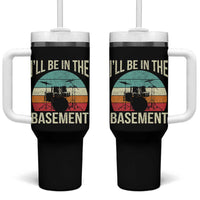 Funny Drummer Tumbler With Handle Drum Set Drumming Lovers I'll Be In The Basement - Wonder Print Shop