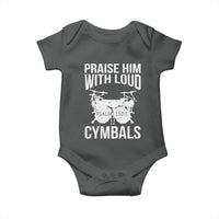 Christian Drummer Baby Onesie Praise Him With Loud Cymbals Drumming Psalm 150:3 - Wonder Print Shop