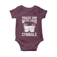 Christian Drummer Baby Onesie Praise Him With Loud Cymbals Drumming Psalm 150:3 - Wonder Print Shop