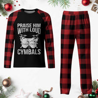 Christian Drummer Plaid Pajama Set Praise Him With Loud Cymbals Drumming Psalm 150:3 - Wonder Print Shop