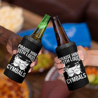 Christian Drummer 4 in 1 Can Cooler Tumbler Praise Him With Loud Cymbals Drumming Psalm 150:3 - Wonder Print Shop