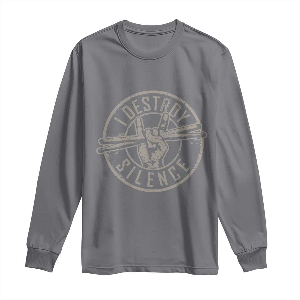 Funny Drummer Long Sleeve Shirt Musician Gift Percussion Lover - Wonder Print Shop