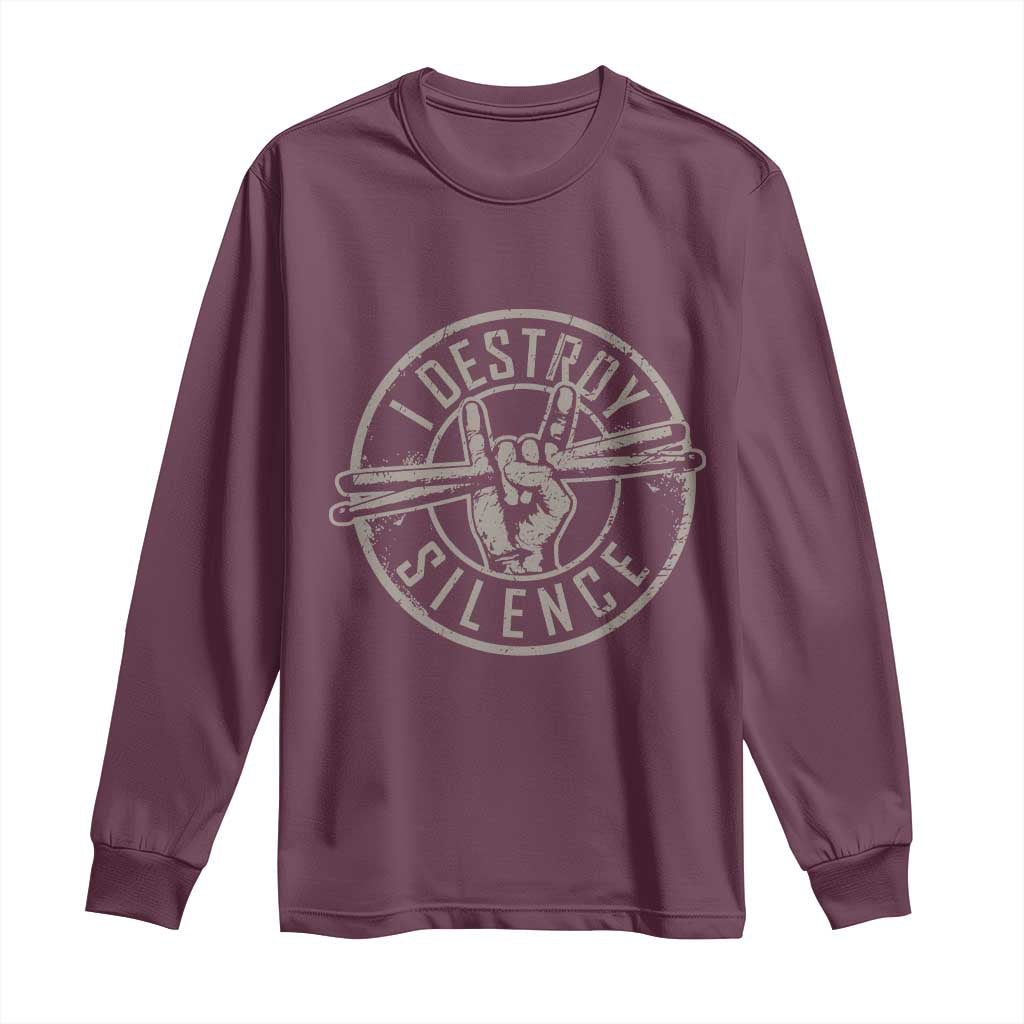 Funny Drummer Long Sleeve Shirt Musician Gift Percussion Lover - Wonder Print Shop