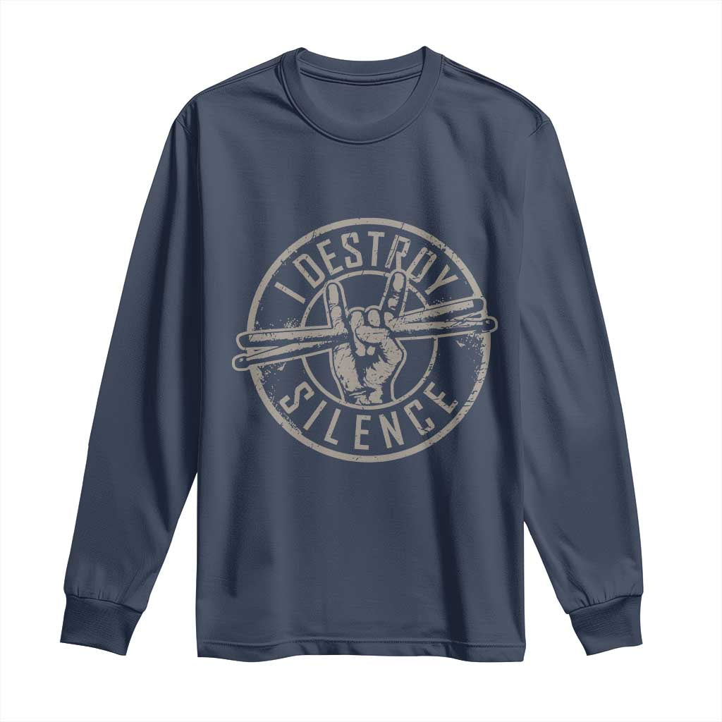 Funny Drummer Long Sleeve Shirt Musician Gift Percussion Lover - Wonder Print Shop