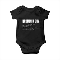 Funny Drummer Guy Baby Onesie Definition Vintage Drums Drumming - Wonder Print Shop