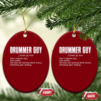 Funny Drummer Guy Ceramic Ornament Definition Vintage Drums Drumming - Wonder Print Shop