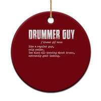 Funny Drummer Guy Ceramic Ornament Definition Vintage Drums Drumming - Wonder Print Shop