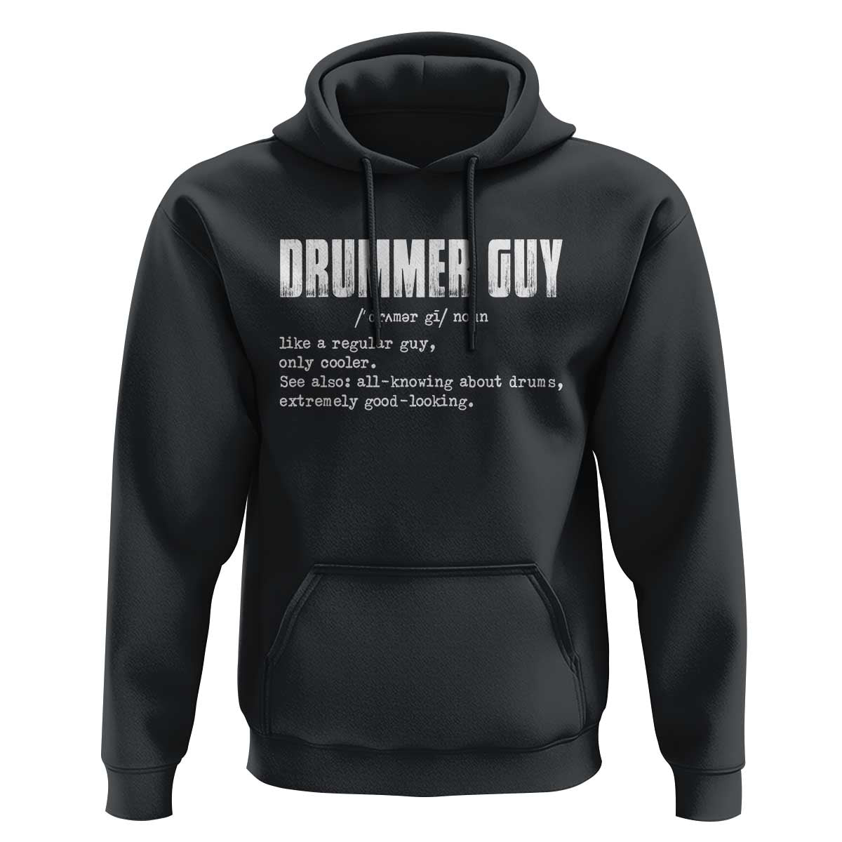 Funny Drummer Guy Hoodie Definition Vintage Drums Drumming - Wonder Print Shop