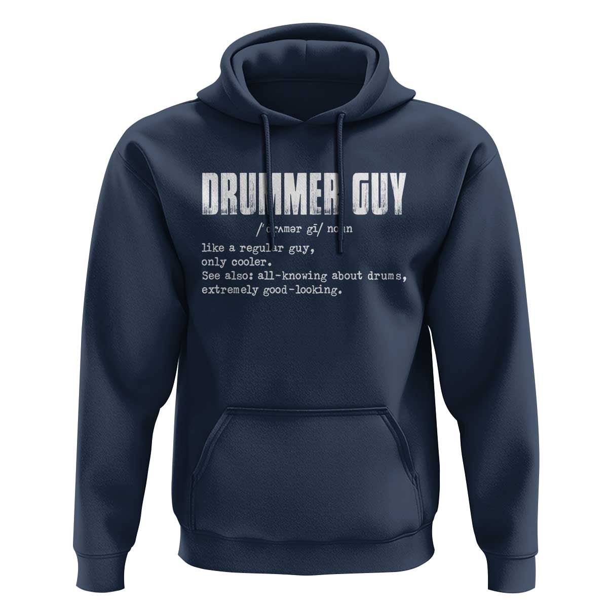 Funny Drummer Guy Hoodie Definition Vintage Drums Drumming - Wonder Print Shop
