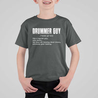 Funny Drummer Guy T Shirt For Kid Definition Vintage Drums Drumming - Wonder Print Shop