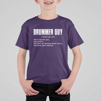 Funny Drummer Guy T Shirt For Kid Definition Vintage Drums Drumming - Wonder Print Shop