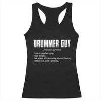 Funny Drummer Guy Racerback Tank Top Definition Vintage Drums Drumming - Wonder Print Shop