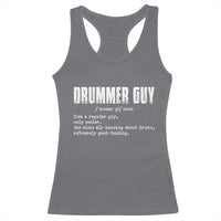 Funny Drummer Guy Racerback Tank Top Definition Vintage Drums Drumming - Wonder Print Shop