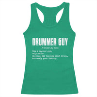 Funny Drummer Guy Racerback Tank Top Definition Vintage Drums Drumming - Wonder Print Shop