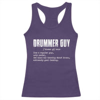 Funny Drummer Guy Racerback Tank Top Definition Vintage Drums Drumming - Wonder Print Shop