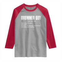 Funny Drummer Guy Raglan Shirt Definition Vintage Drums Drumming - Wonder Print Shop