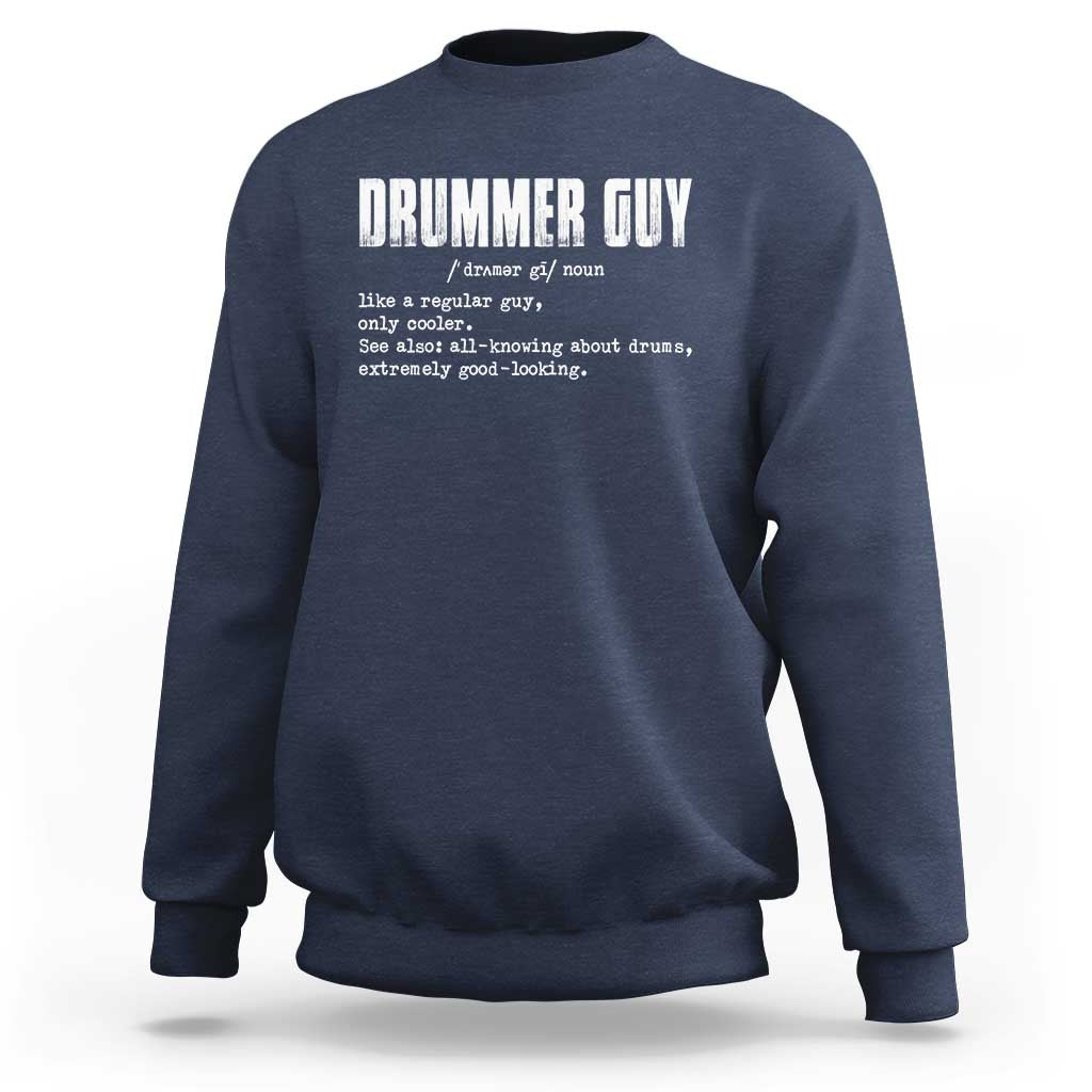 Funny Drummer Guy Sweatshirt Definition Vintage Drums Drumming - Wonder Print Shop