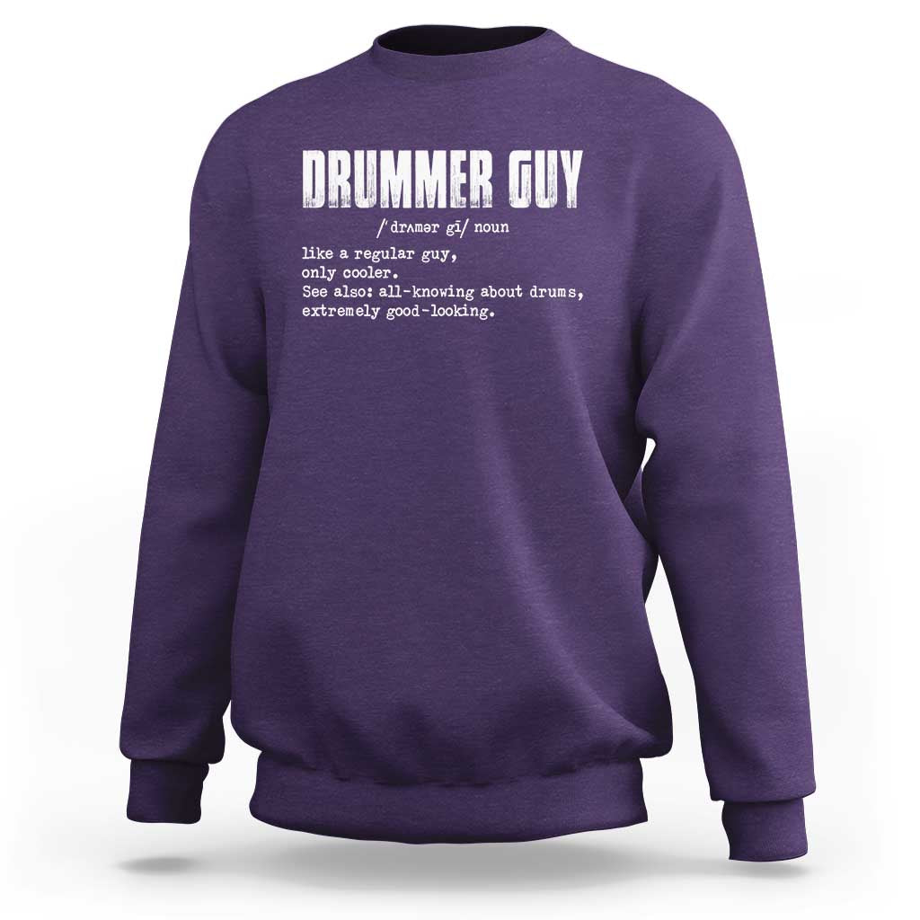 Funny Drummer Guy Sweatshirt Definition Vintage Drums Drumming - Wonder Print Shop