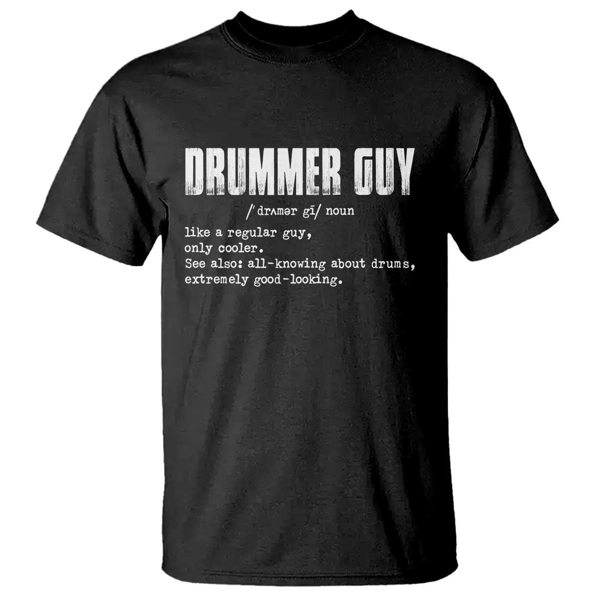 Funny Drummer Guy T Shirt Definition Vintage Drums Drumming - Wonder Print Shop