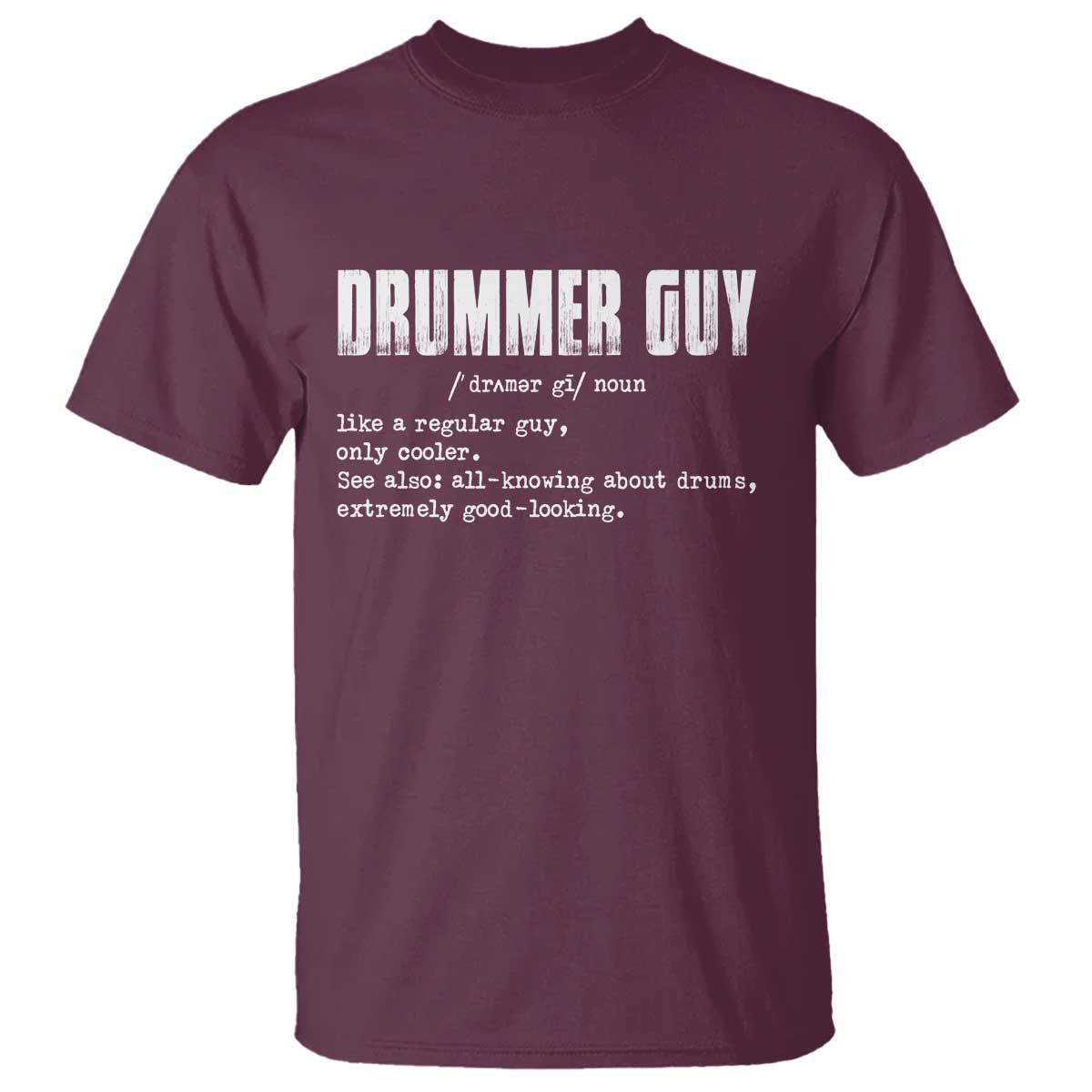 Funny Drummer Guy T Shirt Definition Vintage Drums Drumming - Wonder Print Shop
