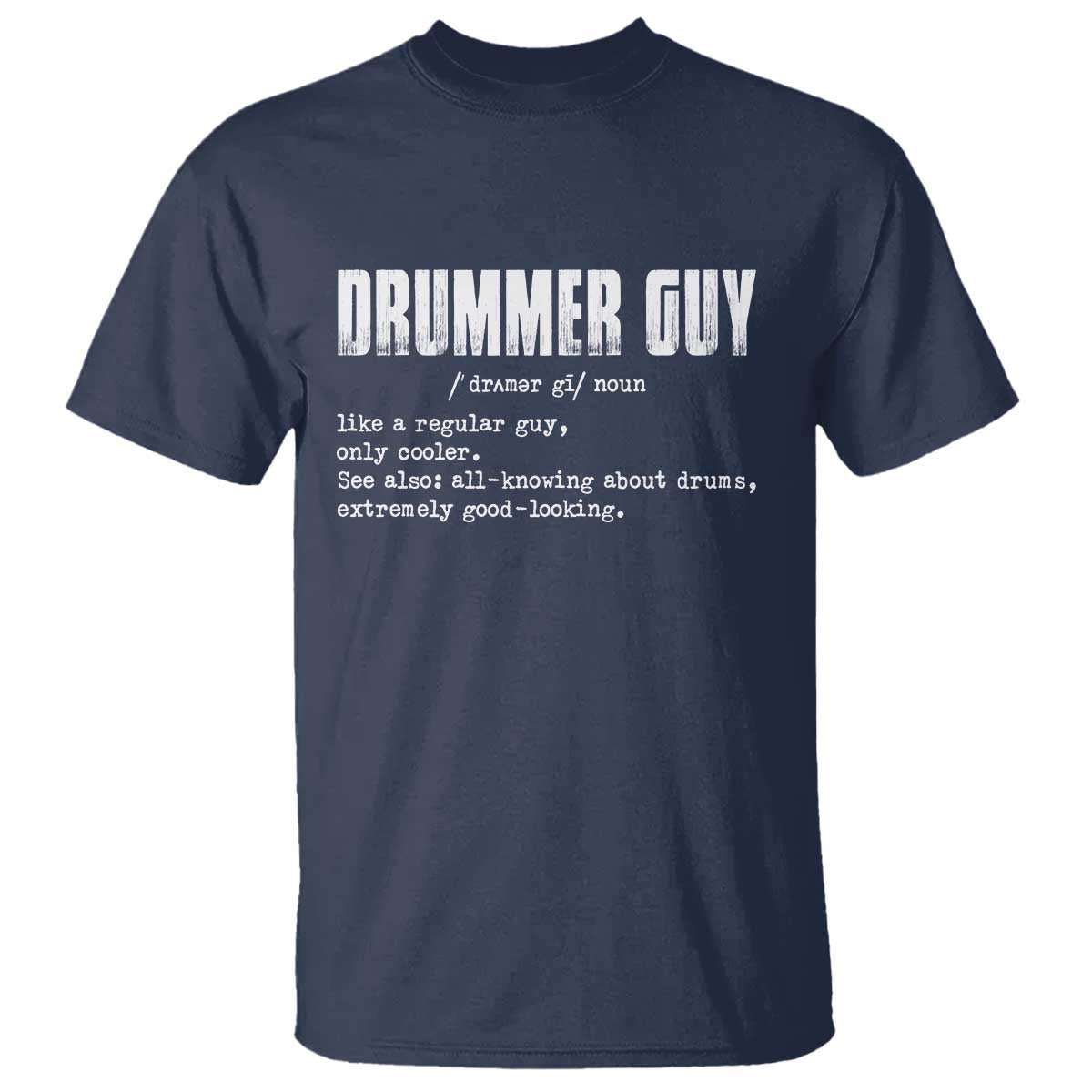 Funny Drummer Guy T Shirt Definition Vintage Drums Drumming - Wonder Print Shop