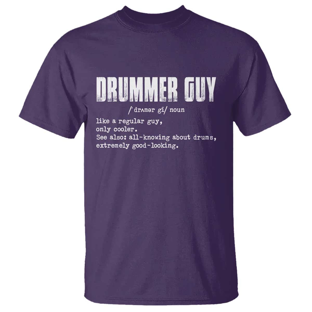 Funny Drummer Guy T Shirt Definition Vintage Drums Drumming - Wonder Print Shop