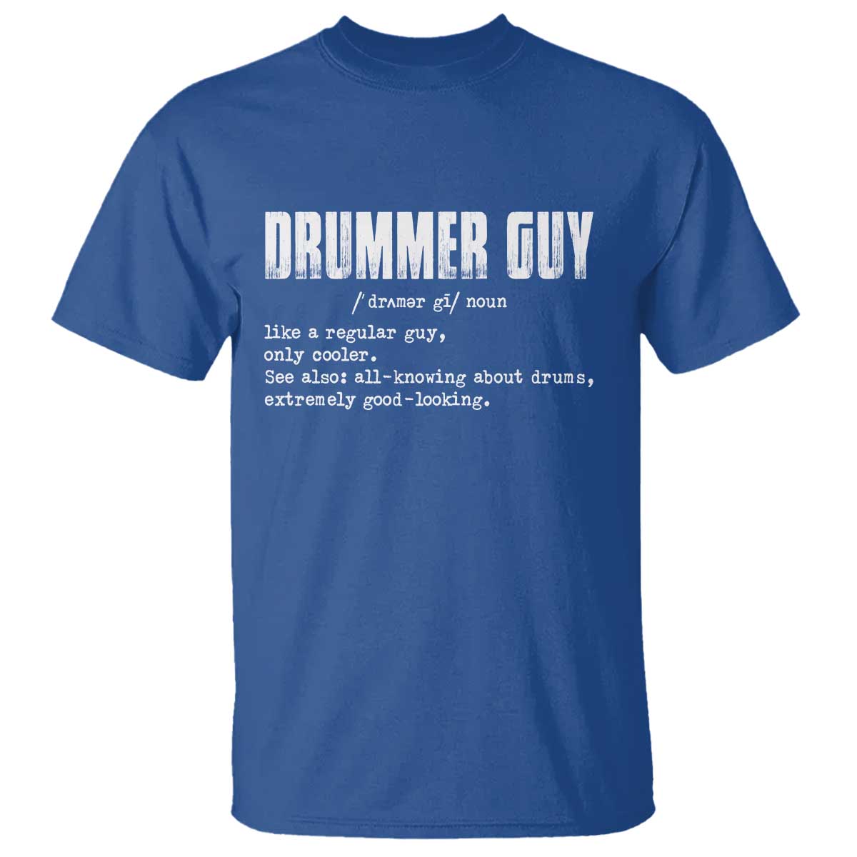 Funny Drummer Guy T Shirt Definition Vintage Drums Drumming - Wonder Print Shop