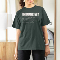 Funny Drummer Guy T Shirt For Women Definition Vintage Drums Drumming - Wonder Print Shop