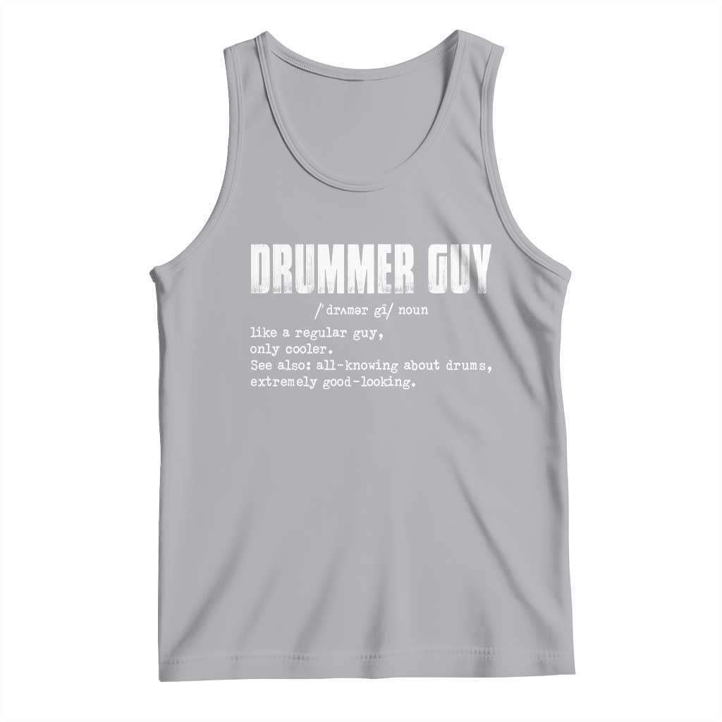 Funny Drummer Guy Tank Top Definition Vintage Drums Drumming - Wonder Print Shop